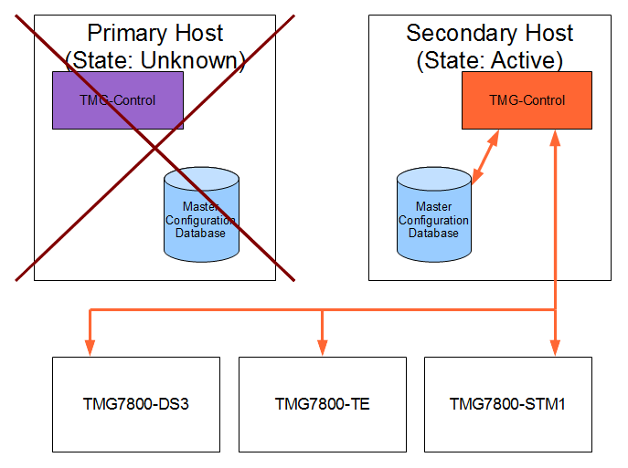 Host redundancy state after losing the primary host