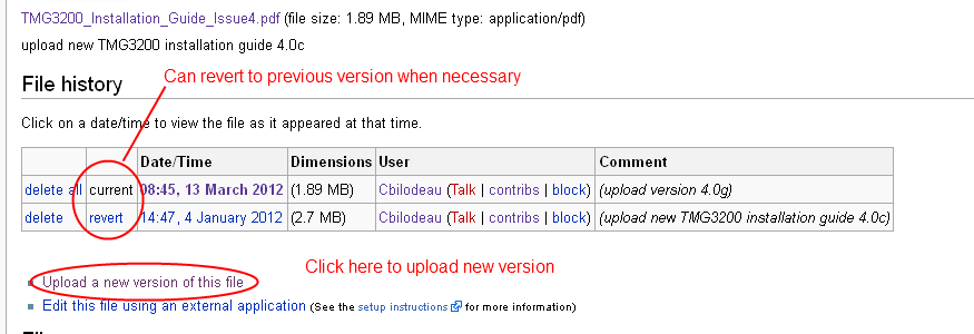 Example: update file to TBWiki