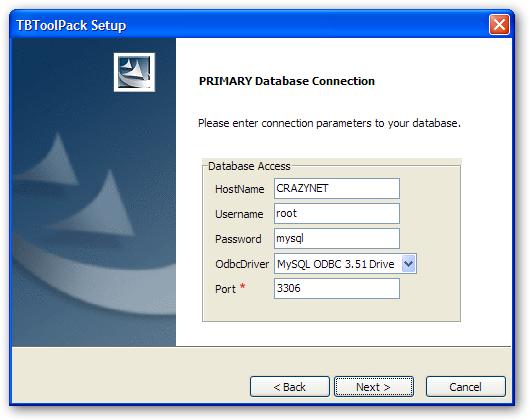 Toolpack Primary Database Pane Screen Release 2-3