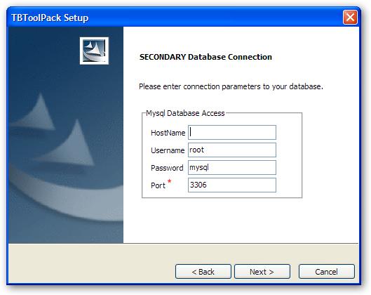 Toolpack Secondary Database Pane Screen Release 2-3