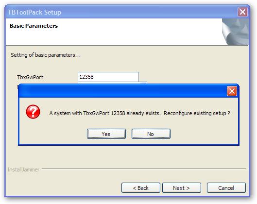 Toolpack Basic Parameter Pane Warning Screen Release 2-3