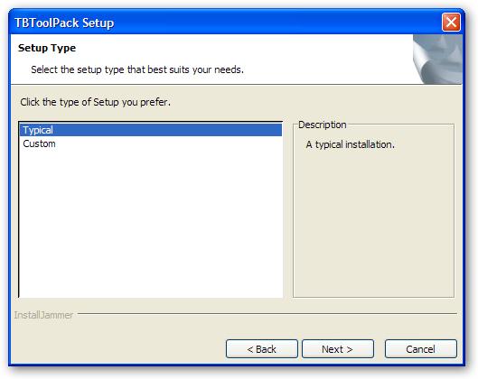Toolpack Typical Pane Screen Release 2-4