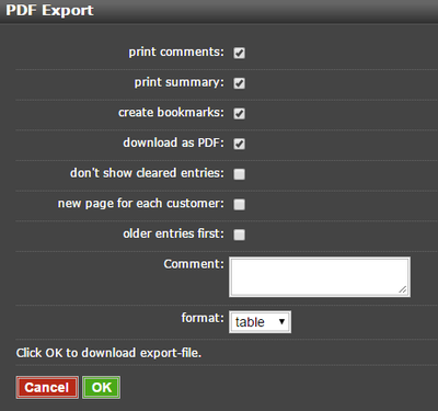 Kimai export exporting options.png
