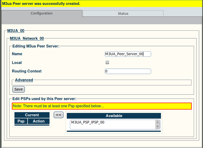 Web Portal v2.4 M3UA Peer Server Created.png